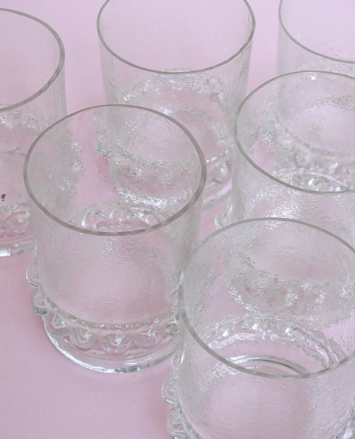 Vintage, set of 6 glasses for water/cocktail