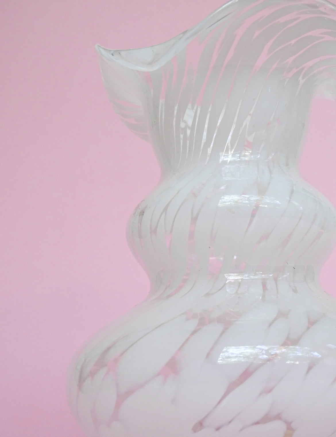 Vintage, confetti, ruffle, handmade vase