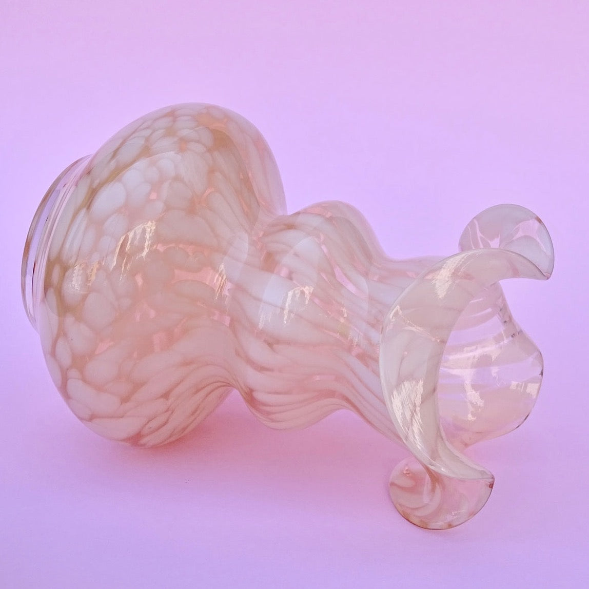 Vintage, confetti, ruffle, handmade vase