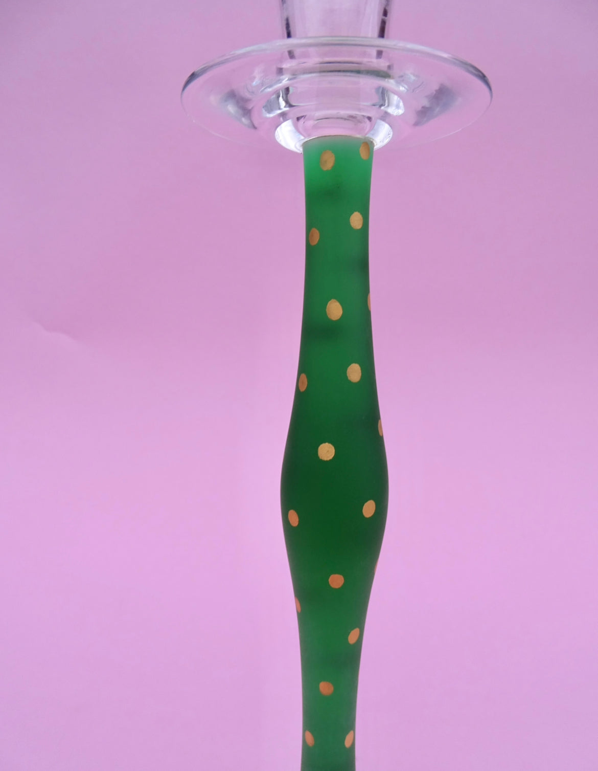 Vintage, tall, candlestick Celeste, Anne Nilsson, Art Glass