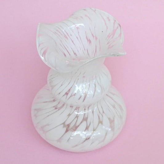 Vintage, confetti, ruffle, handmade vase