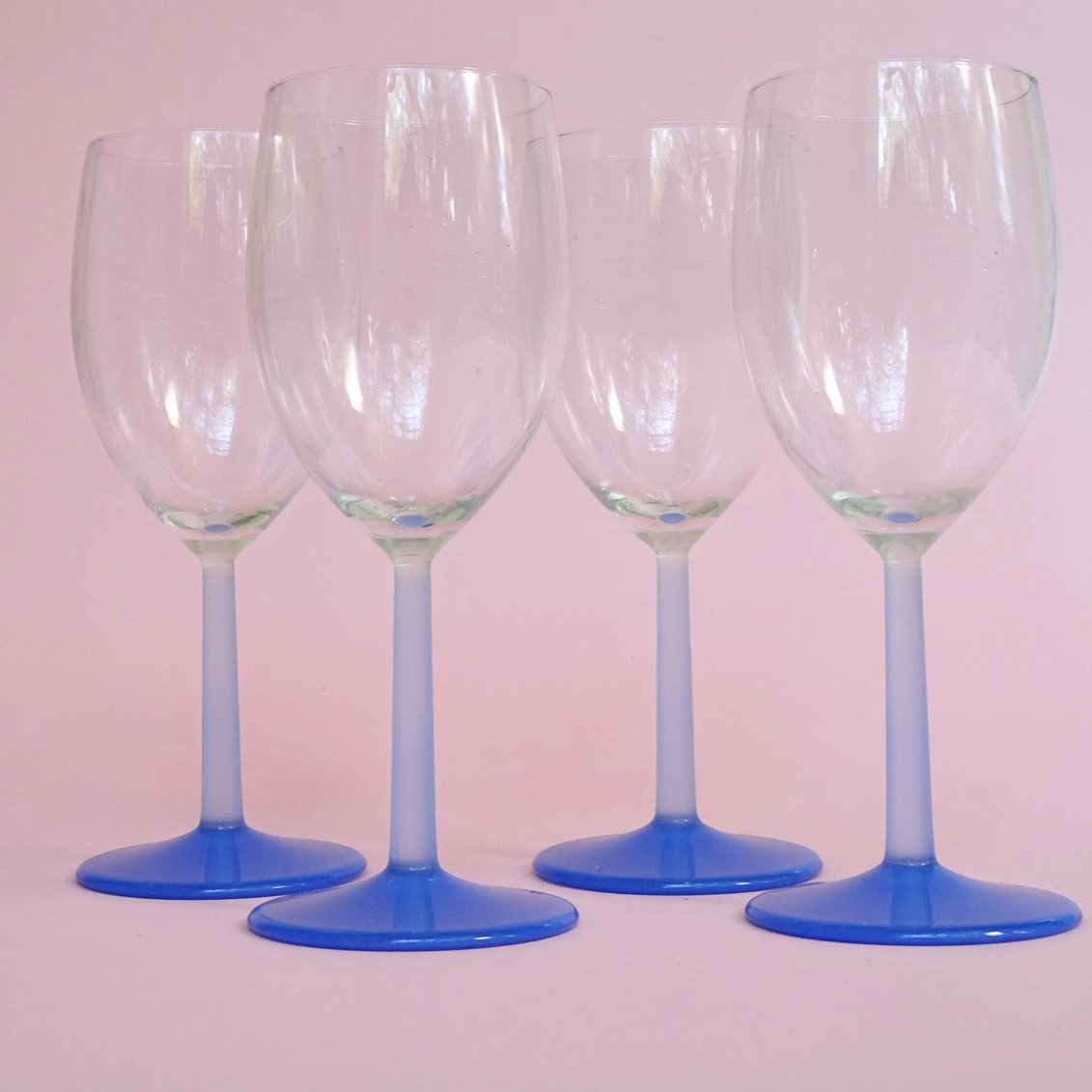 Vintage set of 4 tall, glasses for wine