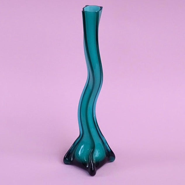 Azure, tall, beautiful, vintage vase